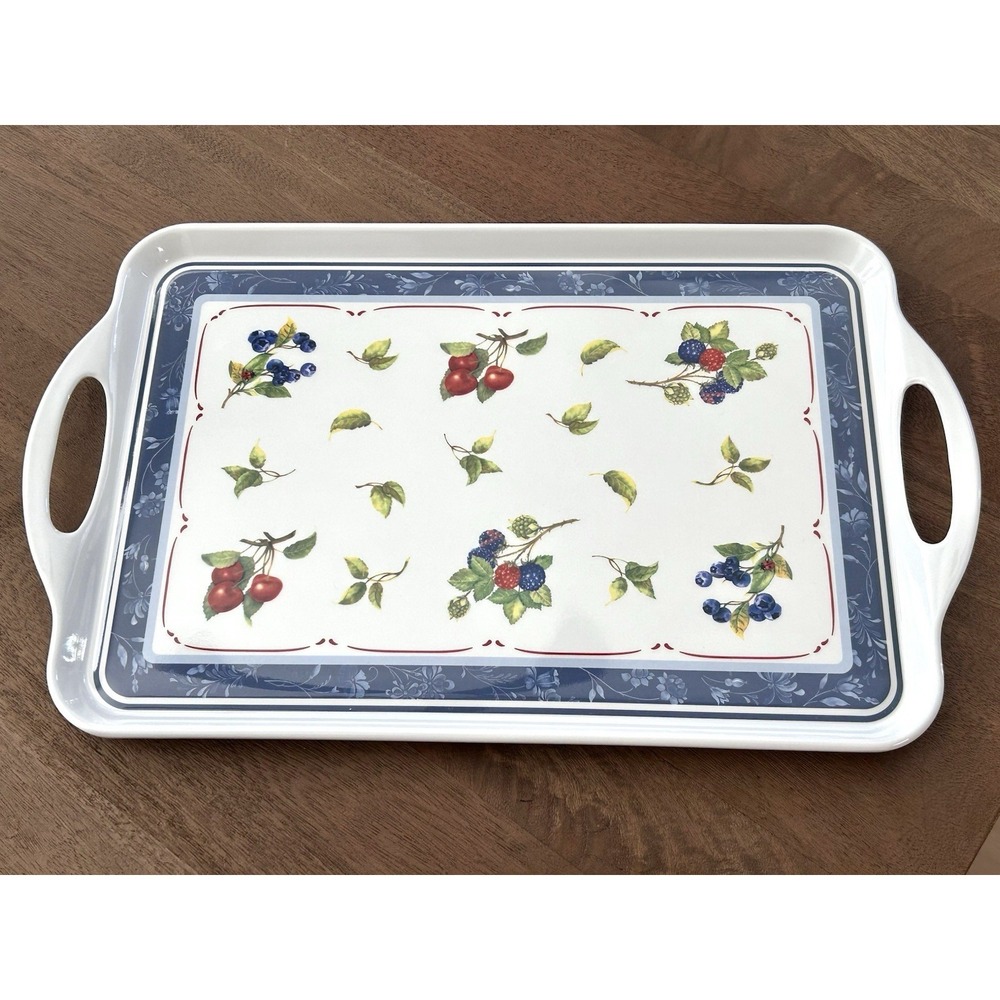 Villeroy & Boch COTTAGE Rectangle Melamine Tray‎ 11.5" X 19" Cottagecore Fruit